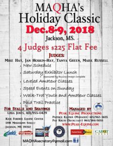 MAQHA Holiday Classic @ State Fairgrounds - Jackson, MS